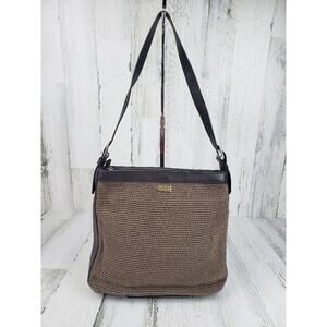 The Sak Elliot Lucca Brown Crochet Shoulder Bag Women's Purse